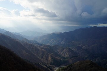丹沢の登山風景