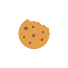 Cookie icon. Flat style sign symbol. Browser concept for app and web design. Vector illustration isolated on white background. EPS 10.