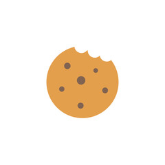 Cookie icon. Flat style sign symbol. Browser concept for app and web design. Vector illustration isolated on white background. EPS 10.