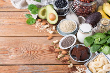 Food rich in magnesium, healthy eating and dieting