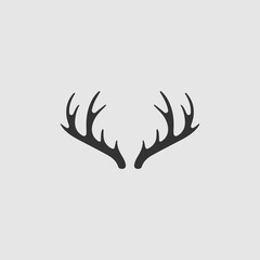 Vector Simple Isolated Antlers Icon