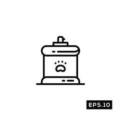 Pet Salon line Icon vector. Pet Grooming Icon or Logo Illustration Vector Template For Web and Mobile