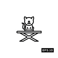 Pet Salon line Icon vector. Pet Grooming Icon or Logo Illustration Vector Template For Web and Mobile