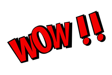 Simple Vector Doodle Shout out, wow, Isolated on White