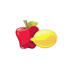 bright beautiful color illustration of fruit on the background