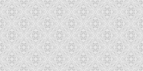Old-fashioned background pattern with floral ornaments on a gray background, vintage. Great for postcards, covers, wallpapers. Seamless pattern, texture for your design. Vector image