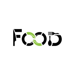Food font logo template