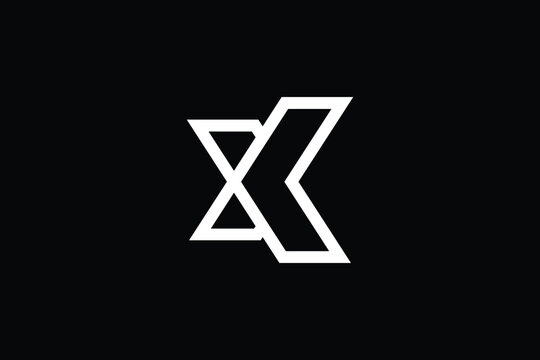 Creative Innovative Initial XK logo and KX logo. XK Letter Minimal luxury Monogram. KX Professional initial design. Premium Business typeface. Alphabet symbol and sign.