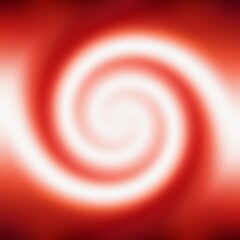 Red white swirl symmetrical pattern. Round stripes blurred background. Abstract template symbolizes Xmas candys.