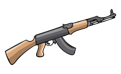 AK 47 weapon vector illustration