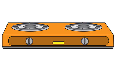 Fototapeta premium gas stove vector illustration,isolated on white background