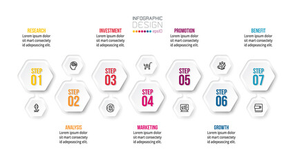 Business concept infographic template with option.