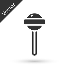 Grey Lollipop icon isolated on white background. Food, delicious symbol. Vector