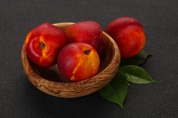 Sweet tasty ripe few nectarines