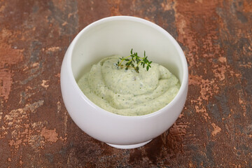 Cottage cream snack with herbs