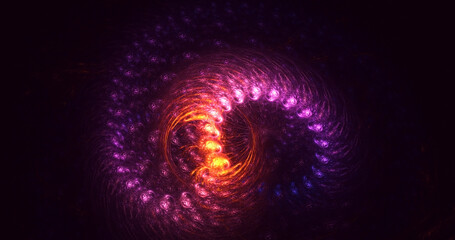 3D rendering abstract colorful fractal light background