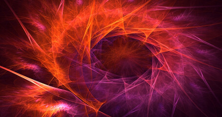 3D rendering abstract colorful fractal light background