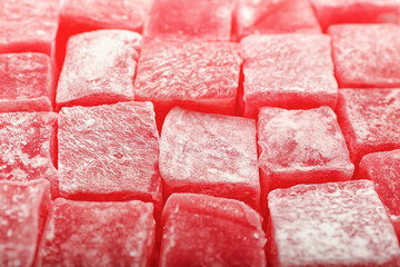 Tasty Turkish delight as background