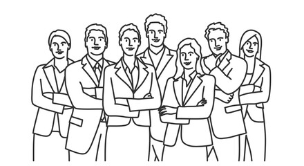 Confident business people.