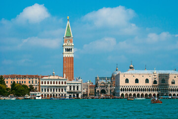 Fototapeta na wymiar View to Piazza San Marco and Doge's Palace from Grand Canal, Venice, Italy