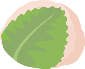 桜餅　ベクターイラスト