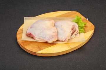 Raw chicken hip for cooking
