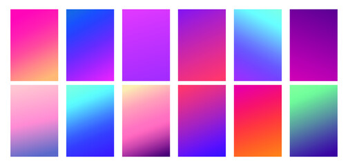 Modern vector template for cover, poster, brochure, mobile app. Abstract color gradient background