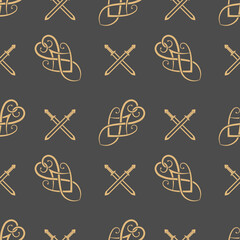 Seamless pattern of ancient Scandinavian