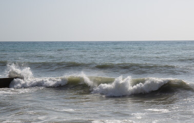 Southern coast of Crimea sea waves storm