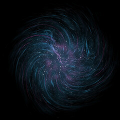 Portal funnel wormhole 3D render