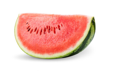 Sliced of watermelon isolated on white background