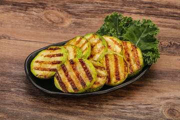 Vegan cuisine Grilled zucchini slices