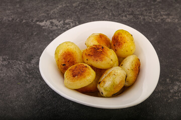 Roasted baby potato in the bowl