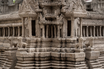 Angkor Wat replica in Wat Pra Kaew temple official name Wat Phra Si Rattana Satsadaram in the same area as Emerald Buddha is travel destination in Grand palace.