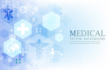  vector geometric futuristic hexagon .abstract medical blue wallpaper