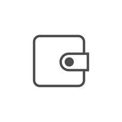 Money wallet, finance, money and banking line style vector icon. Single isolated sign.