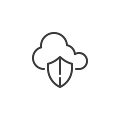 Data storage security line icon
