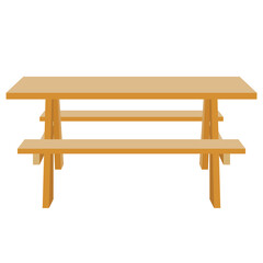 Cartoon vector illustration object wooden table