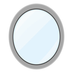 Cartoon vector illustration object oval mirror