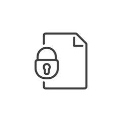 Privacy document file line icon