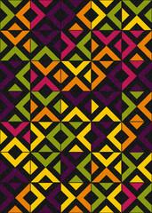 Abstract Geometric Pattern generative computational art illustration