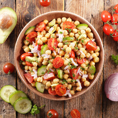 gourmet chickpea salad with vegetables