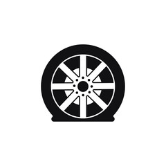 Fototapeta premium The flat tire icon