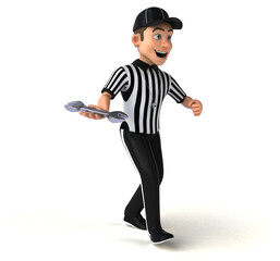 Fun 3D Illustration of an american Referee