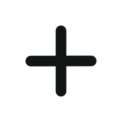 plus icon vector sign isolated on white background.