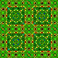 Colored African fabric – Seamless pattern