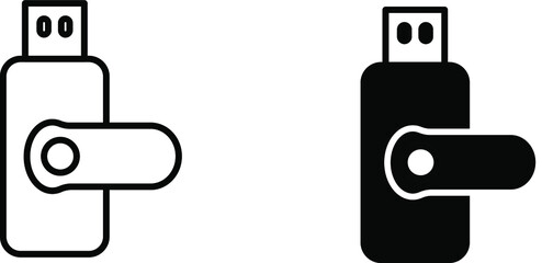 Usb line icon. Vector symbol in trendy flat style on white background. Web sing for design