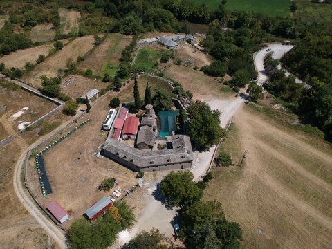 ioannina greece. ancient christian orthodox religion monastery of molivdoskepasti near historical bourazani in konitsa town, greece, epirus