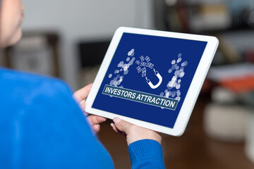 Investors attraction concept on a tablet