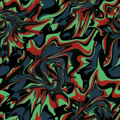 Marble pattern, paint streaks. Abstract seamless pattern. Design for printing on fabric, paper. Ink painting on water. Vector graphics.